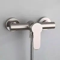 SUS304 stainless steel bathroom shower faucet wall-mounted shower cylinder faucet hot and cold water control valve switch faucet 1