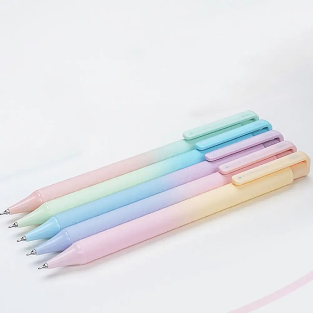 

5 Pcs Smooth Writing Gel Ink Pens Gradient Color Retractable Ballpoint Pen Comfort Grip Sketching Drawing Signature Pen School