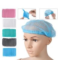 100 PCS Hair Caps 21 Inch Disposable Non-woven Bouffant Hair Net Caps Elastic Head Cover Cap For Beauty Kitchen Food Salon Bath 1