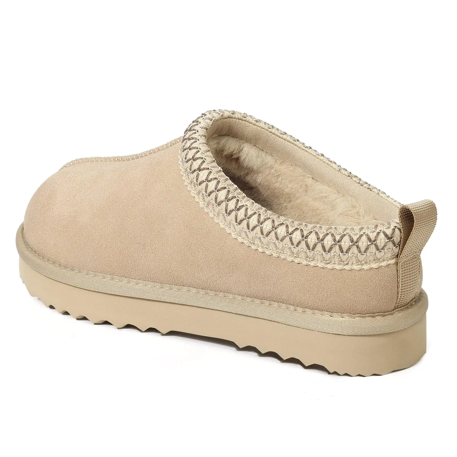 Smile PoP Genuine Suede Women Slippers Fashion Women Fuzzy House Slippers Water Resistant Fur Women's Slippers Soft Women Shoes 3