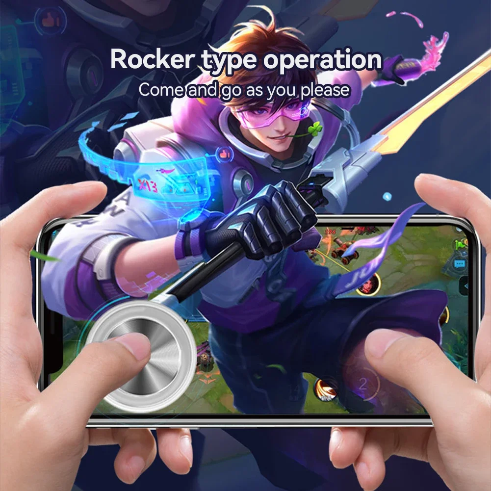 360D Control Round Game Joystick Suction Metal Gaming Controller for Mobile Phone Rocker Tablet Android
