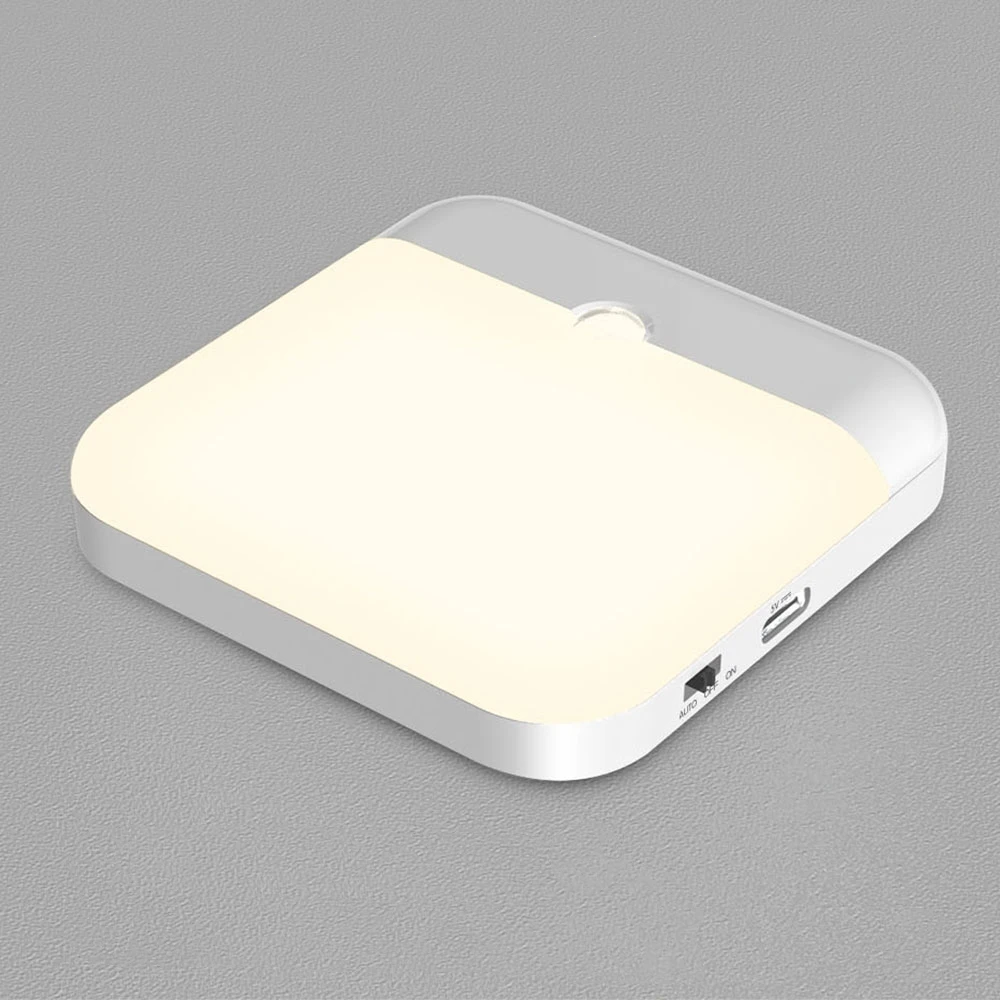 Motion Sensor Led Light Usb Charging Square Lamp for Bedroom thumbnail 2