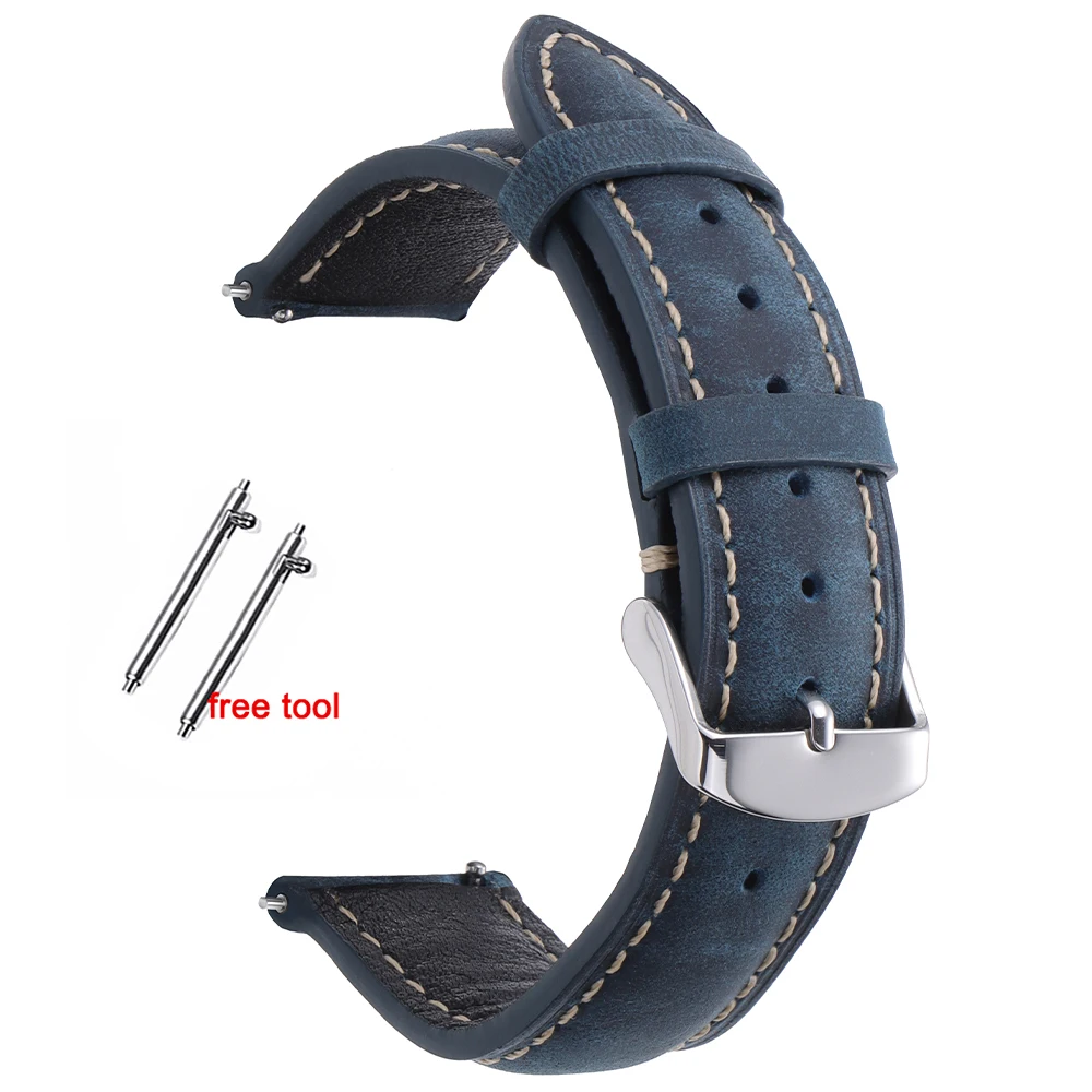 Premium Multi-Size Leather Watch Strap with Quick Release Mechanism