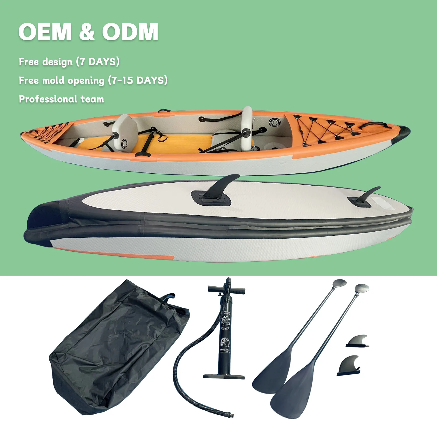 Limited time discount High Quality PVC Inflatable Kayak Single Double Thickened foldable Outdoor Rafting-Water Sports