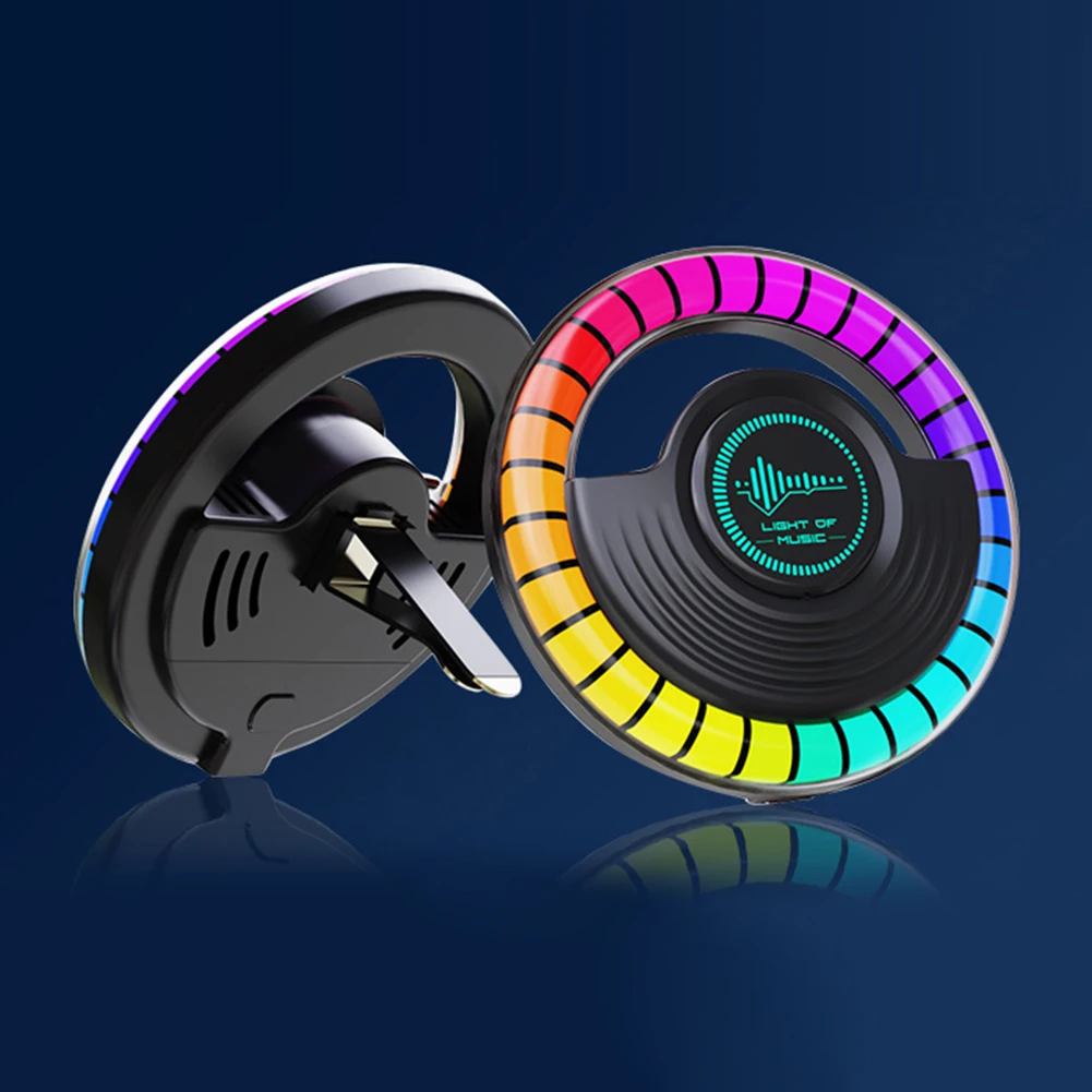 Car Music Rhythm Lamp Pickup Light Air Freshener Aromatherapy RGB Rhythm LED Strip For Car Auto Diffuser Vent Clip APP Control
