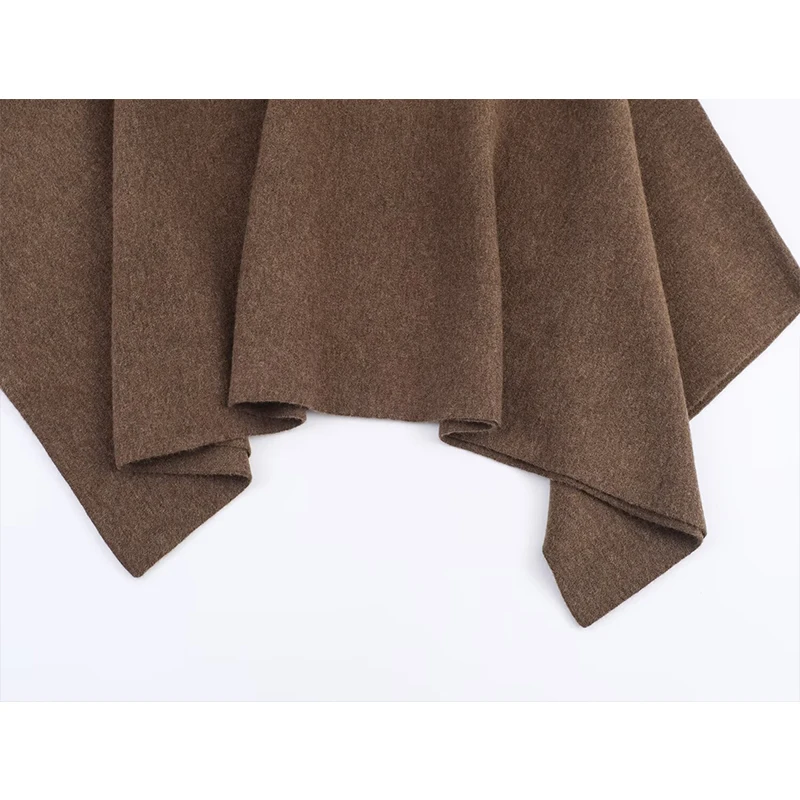 Chic Casual Knitted Cloak Jackets for Women 2025 Autumn New In Cape Coat And Jacket Casual Loose Streetwear Poncho Outerwear