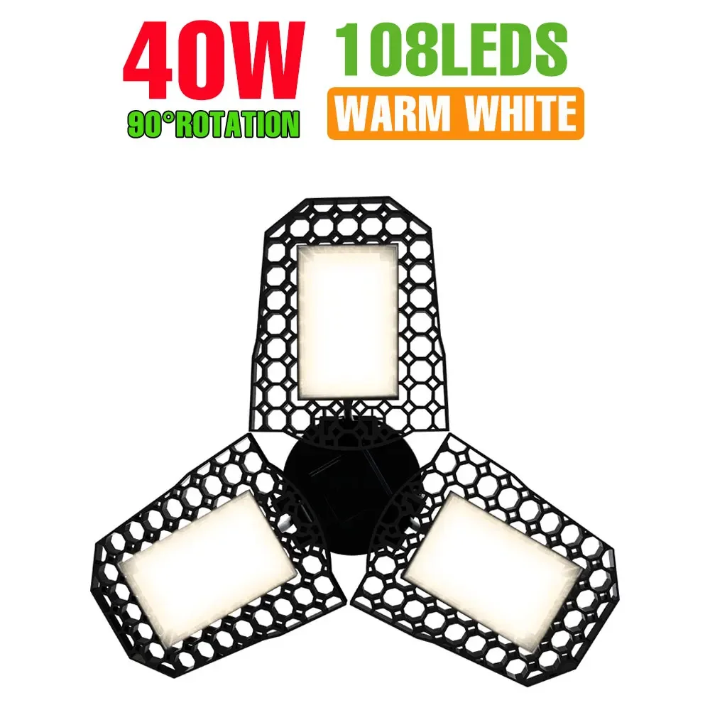 Ultra-Bright Adjustable LED Garage Light – 200W High Bay Spotlight for Home, Workshop & Warehouse