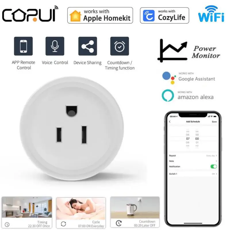 

Умная розетка с Wi-Fi, 10 А, 16 А