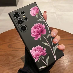 Pink Peony Blooms Soft TPU Phone Case - Stylish Protective Cover - Note 10Lite (Black DQMYZMALT)