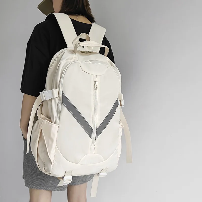 2022 new backpack large capacity nylon cloth Senior high school