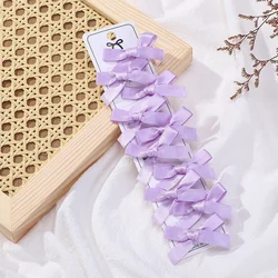 Children's Colorful Mini Hair Bow Clips - Pack of 10 (4278 - 25 no cardboard)