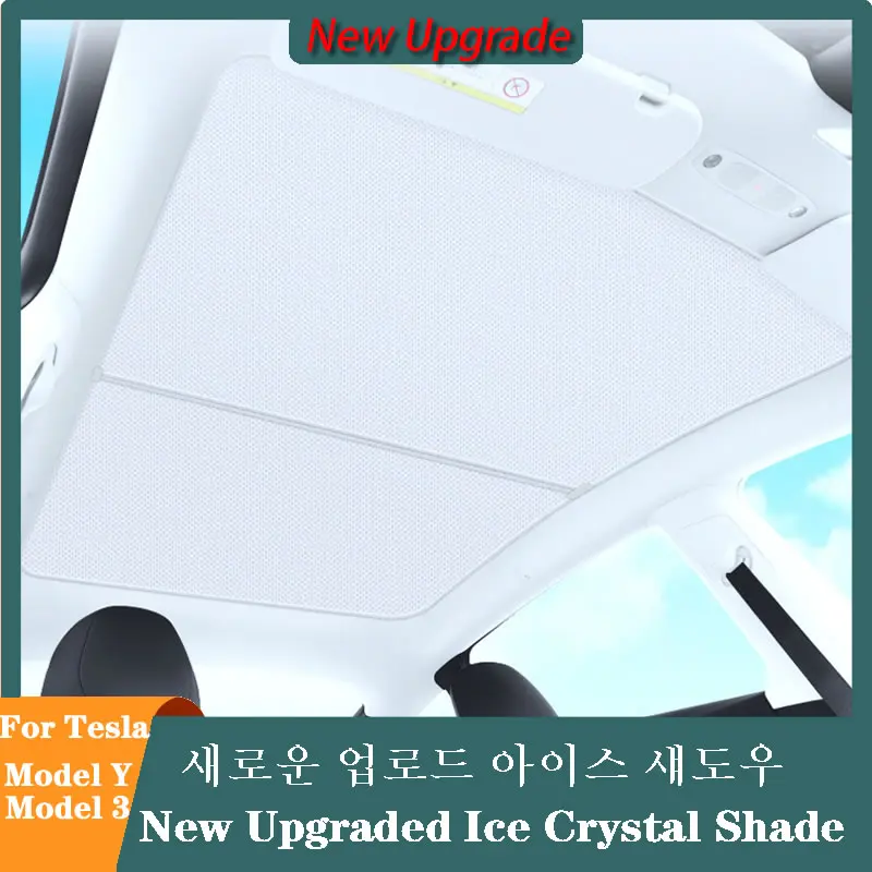 

For Tesla Model Y/3 Ice Crystal Stores Toit Toit Panneaux De Plafond Isolation Vie Privée Protection Solaire Accessoires Ombrage