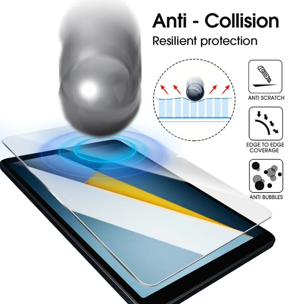 3-Pack Easy-Install HD Clear Tempered Glass Screen Protector - Anti-Scratch Protective Films