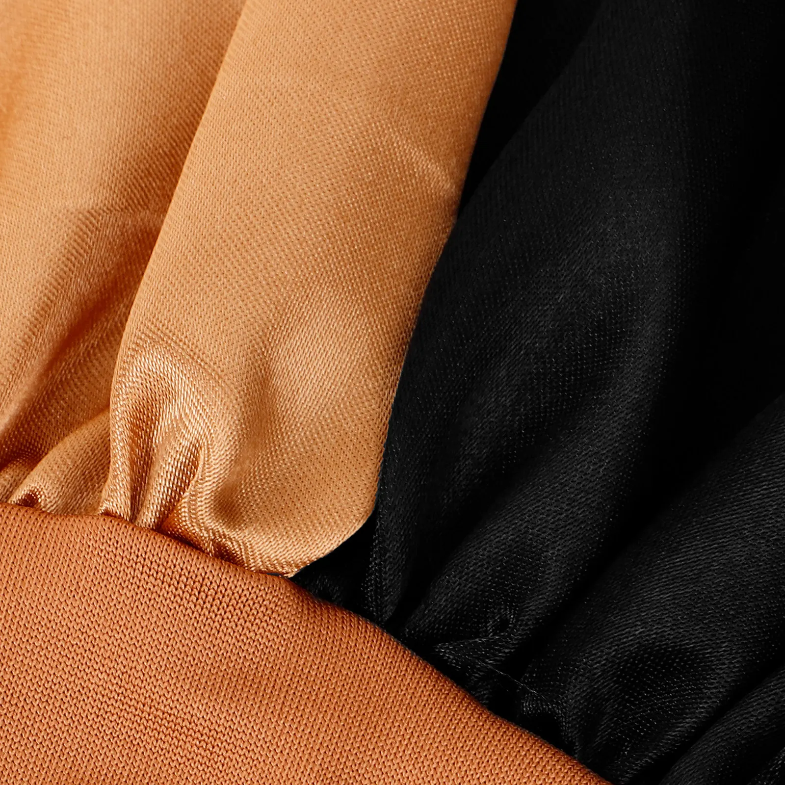 2Pcs 컬러 블록 탄성 수면 모자 와이드 브림 보닛 화학 요법 곱슬 머리 보호를위한 조절 가능한 탄성 캡 헤어 커버
