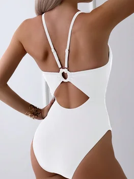 Bikini sexy Donna Costumi da bagno Costume intero da donna 2025 Costumi da bagno femminili a gamba alta Nuoto per abbigliamento da spiaggia Monokini 1