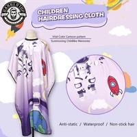 New Salon Kids Hairdressing Cape Hairdresser Cartoon Pattern Haircut Styling Gown Barber Shop Child Hair Cut Cape Tool 1