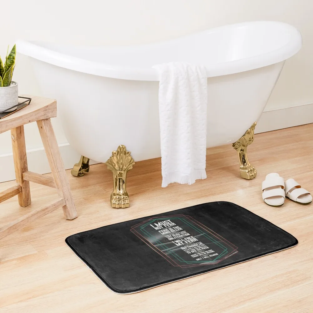 

Litany Against Fear (version 2)-Dune Movie-Atreides Bath Mat For Toilet Toilet Accessories Bathroom Hallways Mat