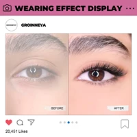GROINNEYA DIY Lashes Extension Kit Individual Lashes Clusters Faux Mink Eyelash Extension Mix set with Lash Bond and Seal Makeup 4