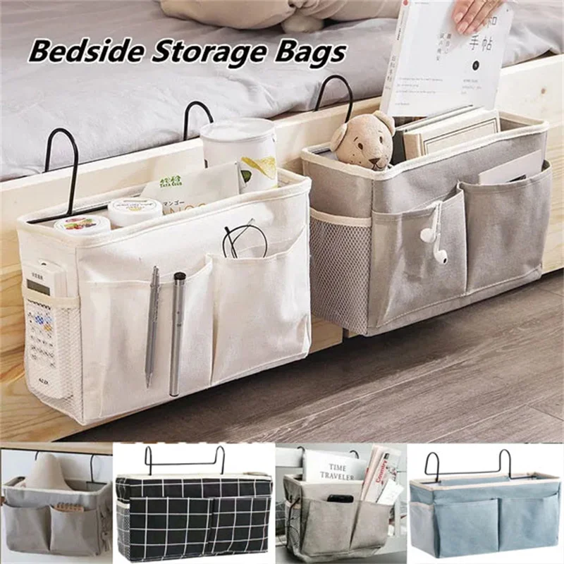 

Bedside Storage Basket Hanging Organizer Remote Book Magazine Gadget Hanging Bag Dormitory Storage Bag Holder Couch Storage Rack