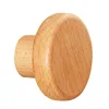 Wood Round Coat Hook Wall Simplicity Clothes Rack Bag Key Holder Kitchen Gadgets Bathroom Accessories Home Storage Organization 5