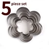 5-piece set of cookie cutters, baking molds, star shaped, heart-shaped, flower shaped, round, square, kitchen tools 4