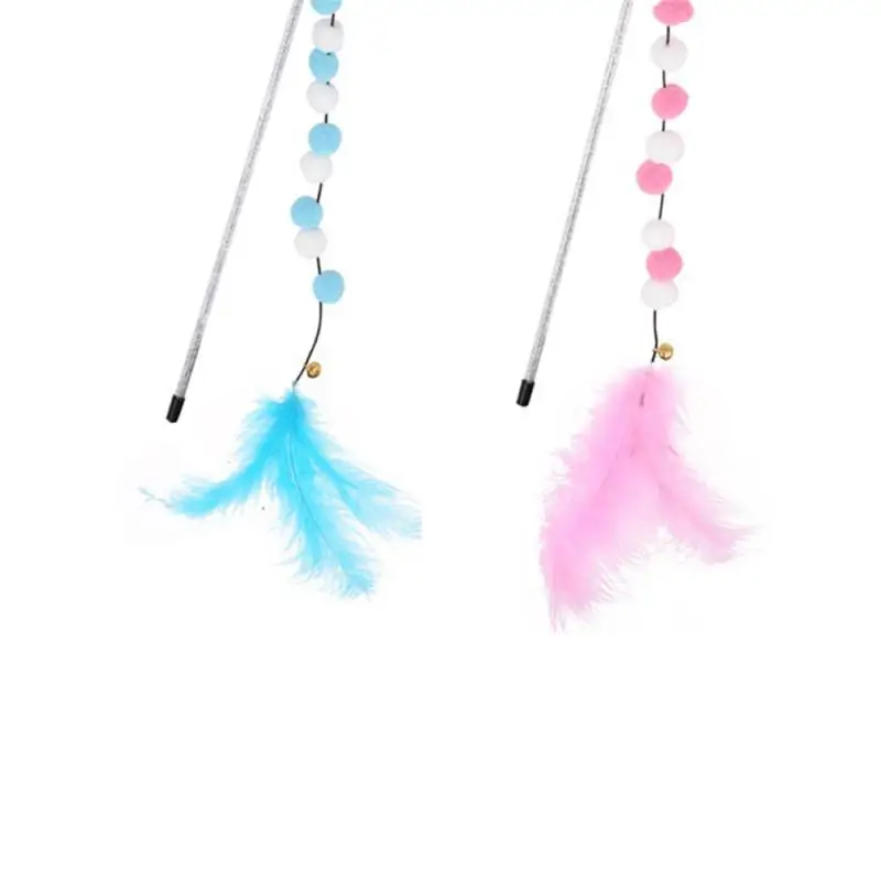 Funny Kitten Cat Teaser Interactive Toy Rod With Bell And Toys For Cats Teaser Interactive Toy Rod Pet Cats Toys Stick - Image 6