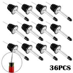 Sleek Stainless Steel Wine and Liquor Pourer Spout with Stopper (36PCS)