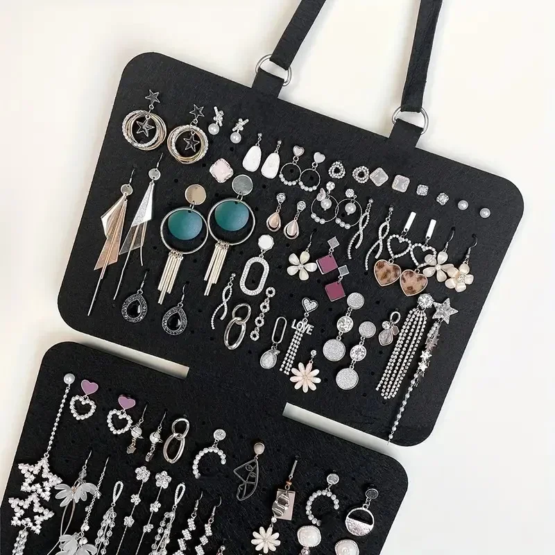 Wall Hanging Brooch Jewelry Storage Case Display Stand Display Banner Holder Earrings Necklace Glitter Pin Collection Organizer 4