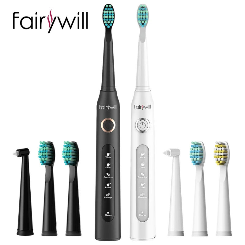 Fairywill D8 Sonic Electric Toothbrush Teeth Whitening Rechargeable