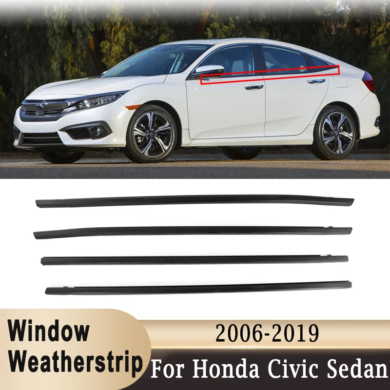 Car Window Glass Weatherstrip Seal Belt Trim Sealing Strips For Honda
