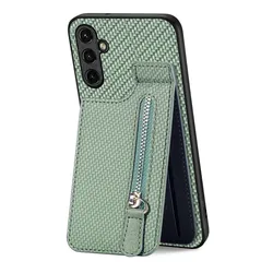 5G Zipper Wallet Case with Back Cover for SamsungA15 5G 4G (Green)