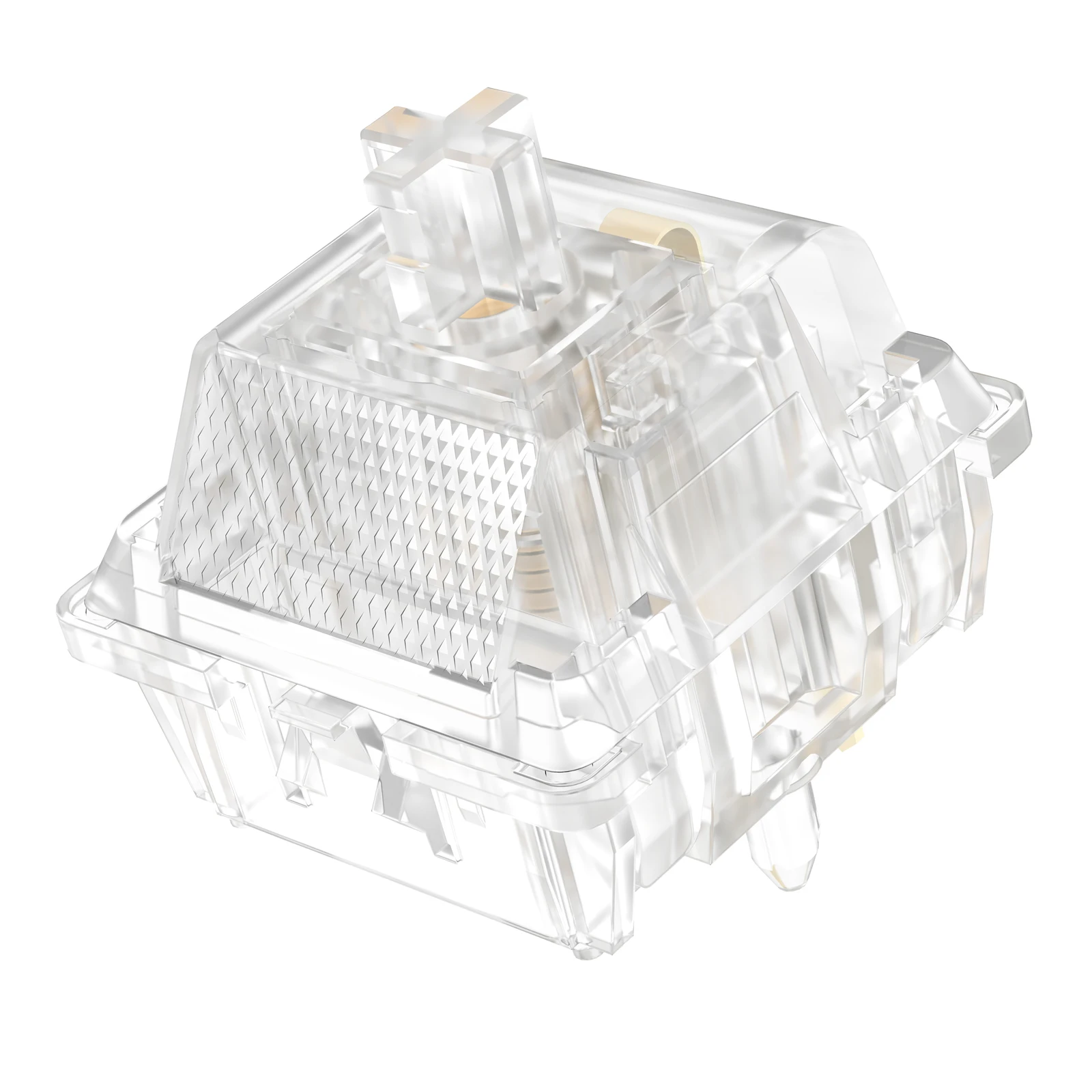 Durock-ice King Linear Switches Interruptor Rgb Transparente Clear Lubed Switches de Teclado Linha Suave Mola Progressiva Pinos 62g - Imagem 2