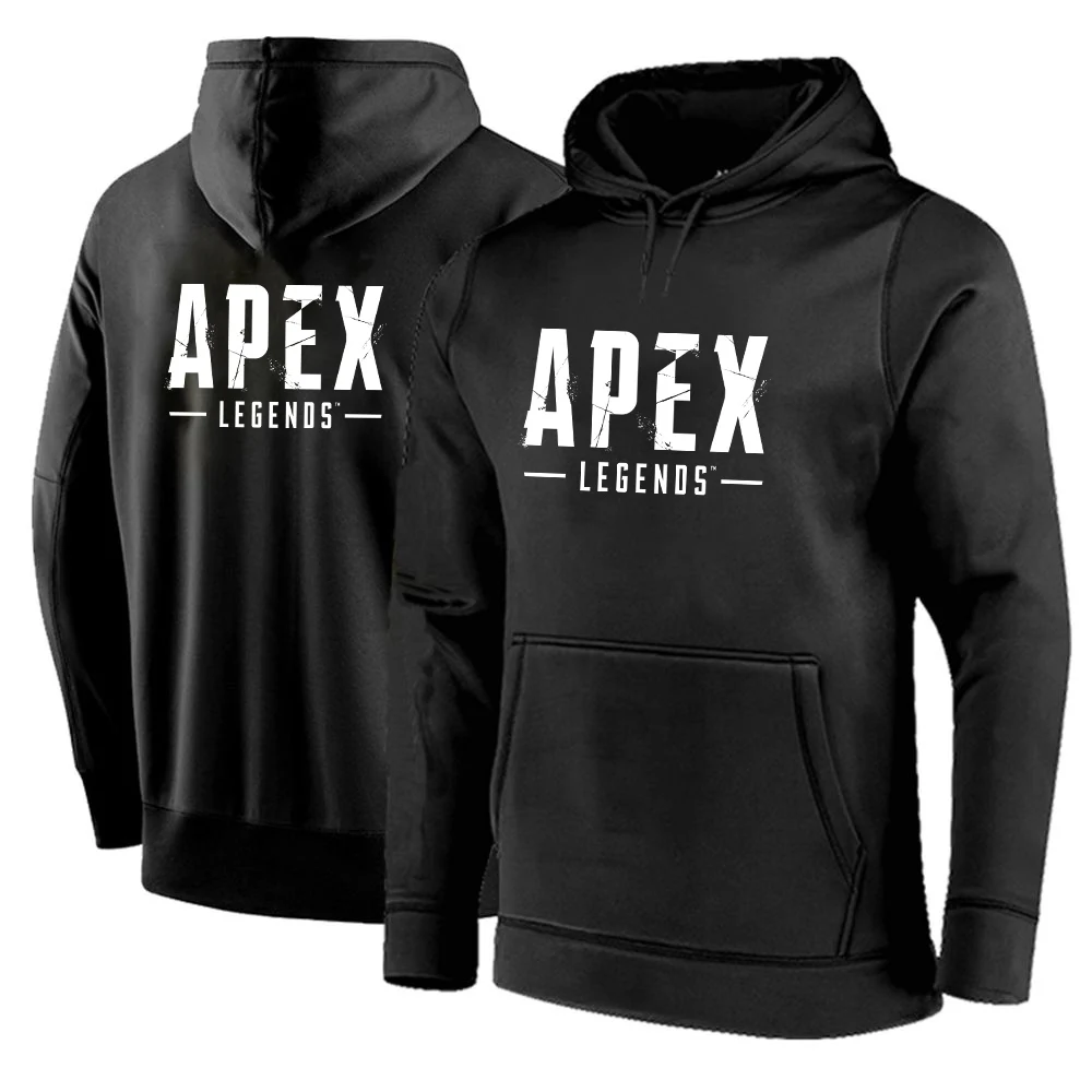 

2024 new men's Apex legend game solid color pullover casual sweatshirt pullover hooded sweater top