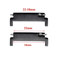 Quick Release Watch Band Adapter Set - Versatile Strap Connector Accessories (2 Pieces) (Black - 22mm - 18mm)