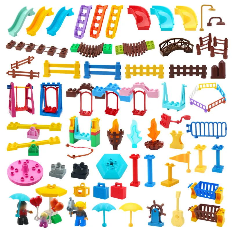 aliexpress.com - Big Building Blocks Compatible Slide Swing Seesaw Park Playground Series Large Bricks Children Educational Creative Toy Kid Gift