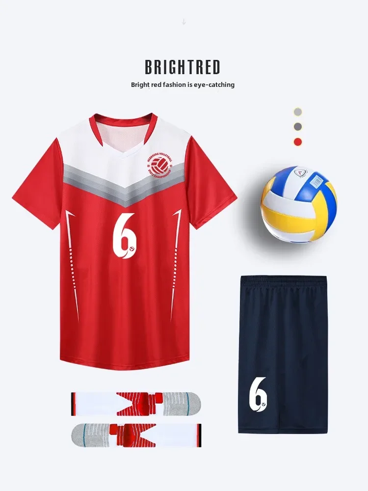 New Women's Volleyball Jersey Summer Sports Suit Men's Training Competition Airball Team Uniform Bulk Buy