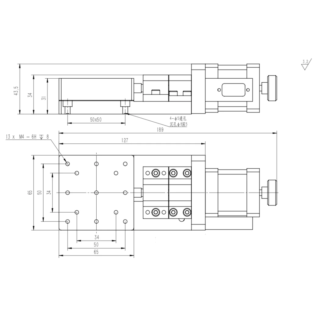 Motorized Linear Translation Stage, Linear Slide, Travel Range 15mm