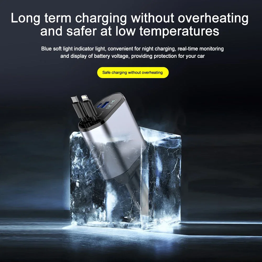 120W Car USB-C Fast Charger 5