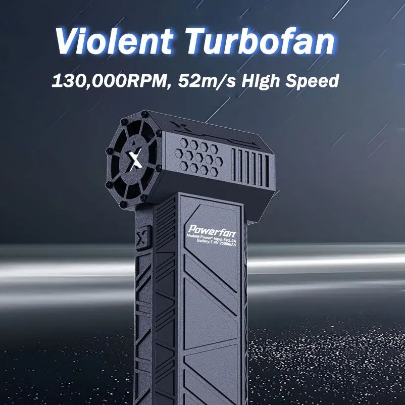 Mini Powerful Air Blower 130000RPM 52m/s Brushless Motor Portable Turbo Jet Fan Blower Battery Air Duster Blower For Car Leaves 3