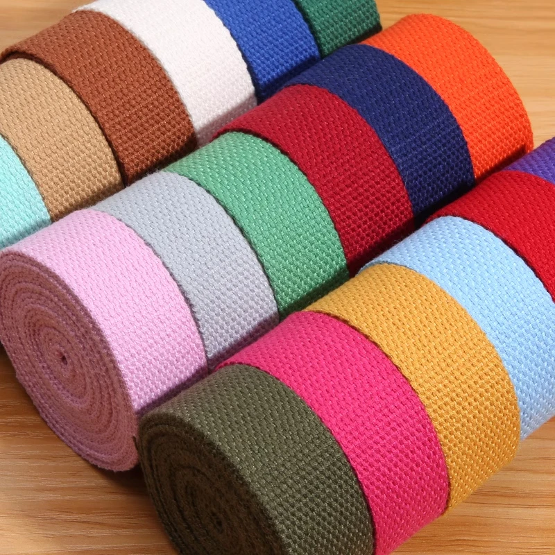 Canvas Ribbon Belt 5 meters 25mm Bag Webbing Nylon Webbing Knapsack Strapping Sewing Bag Belt Accessories
