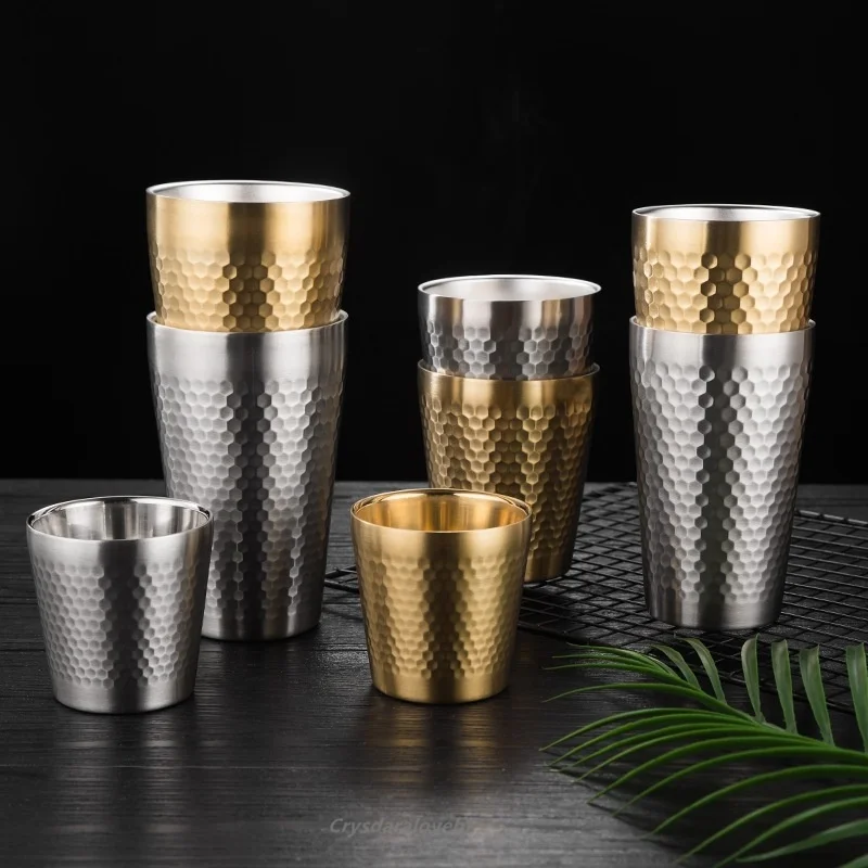 5Pc Beer Coffee Gargle Cups 304 Stainless Steel Industry Ins Style Northerneurope Spray Paint Cold Water Drinks Household Office