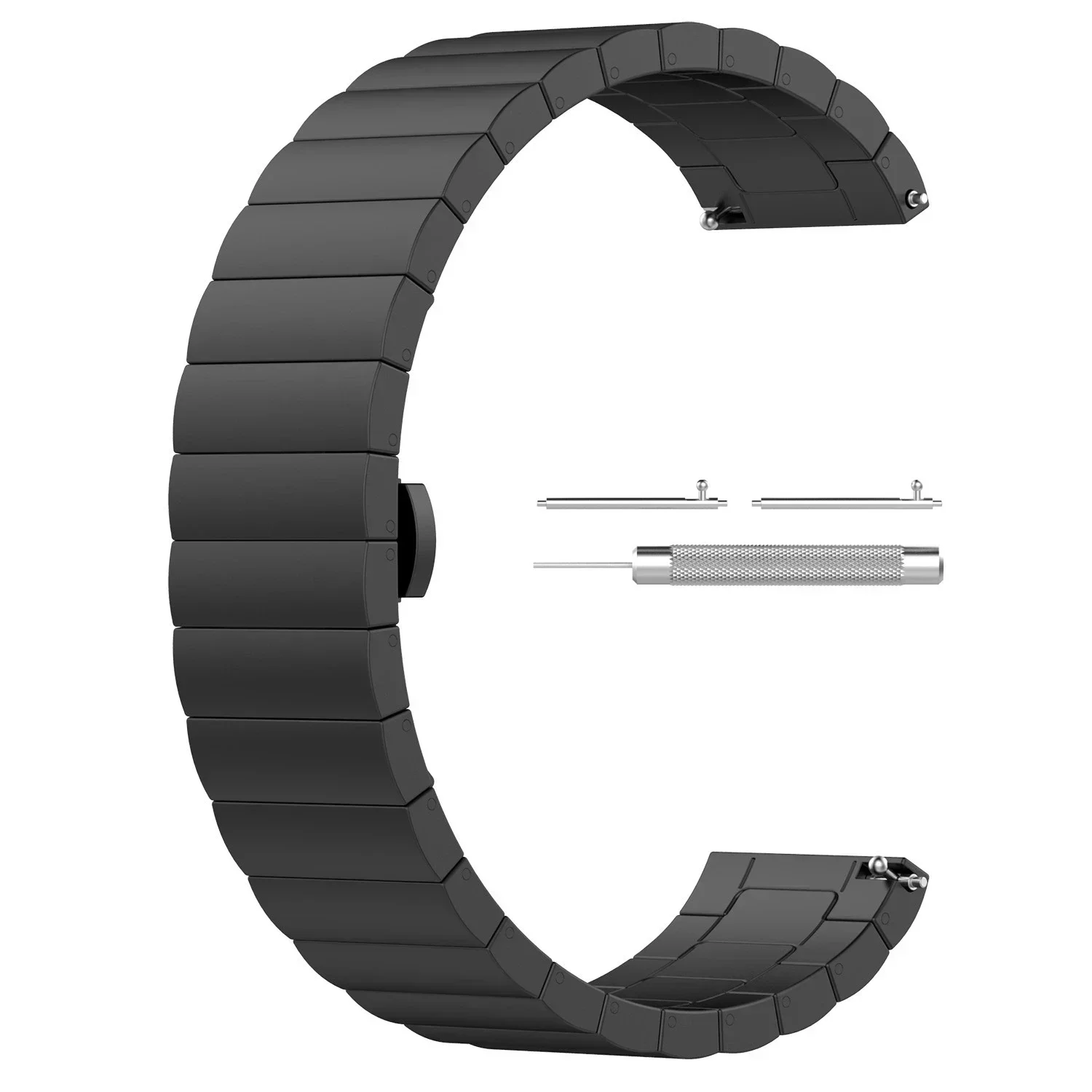 Sleek 18mm Stainless Steel Metal Watchband