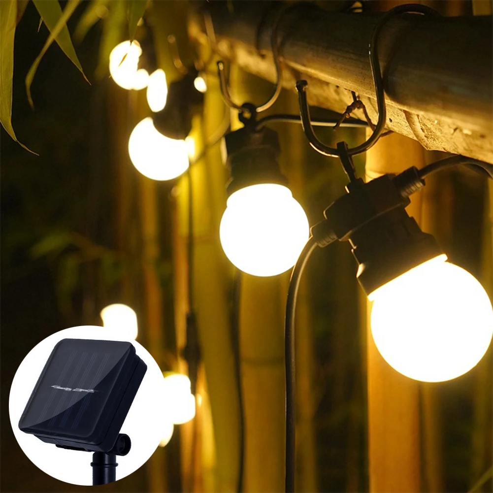 

LED Solar String Lights Christmas Decoration Light Bulb IP65 Waterproof Patio Lamp Holiday Garland For Outdoor Garden Furniture