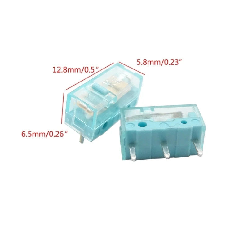 오리지널 Kailh Blue GM 8.0 마우스 마이크로 스위치, 마이크로 단추 골드 접촉기, 90 만 클릭 수명, 3 핀 블루 도트