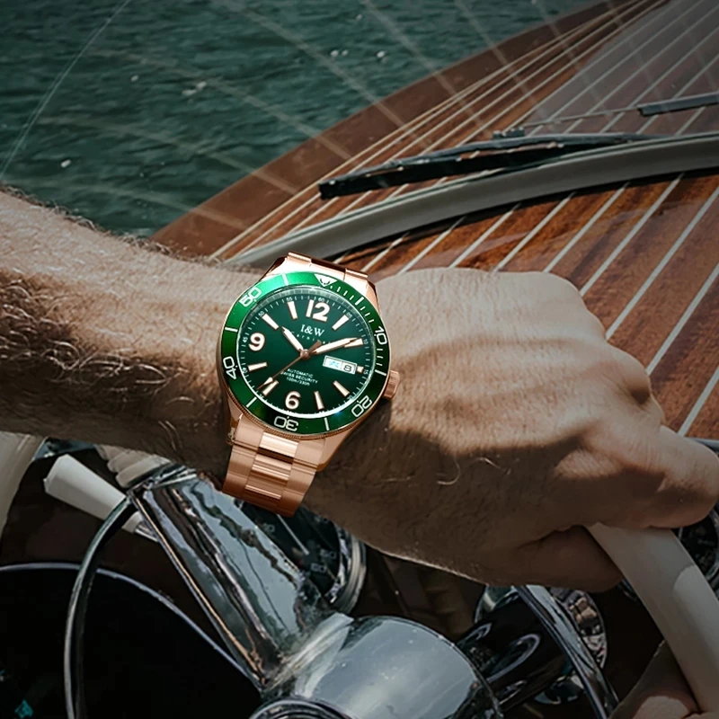 Relogio I&W Japan NH36 Automatic Watches Sapphire 100m Waterproof Men's Sports Watch Luxury Brand Mechanical Watch for Men 2023
