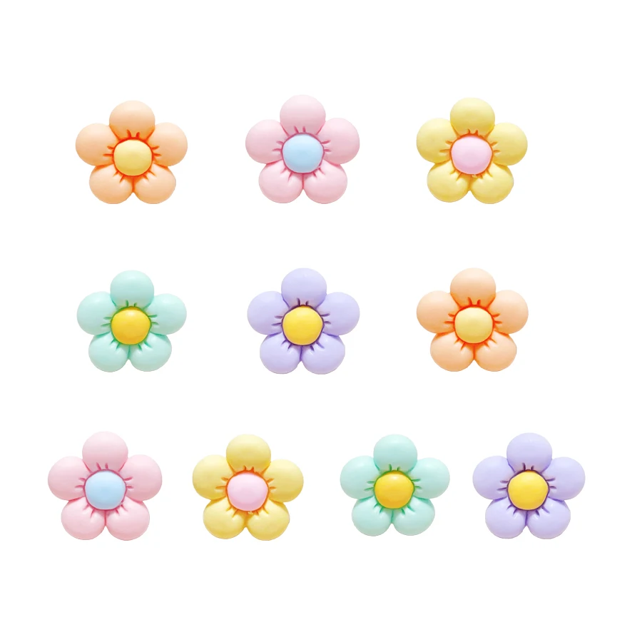 Shoe Decorations 10pcs Set For Crocs Three-dimensional Flowers For Women DIY Accessories