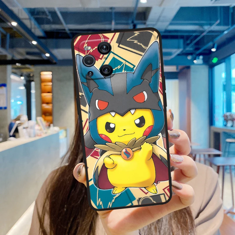 Pikachu Baby Pokémon For OPPO Find X3 X2 R17 Neo Lite R15 R9S F19 F15 F11 F9 K9 K5 Pro Plus 5G K3 Black Phone Case Capa