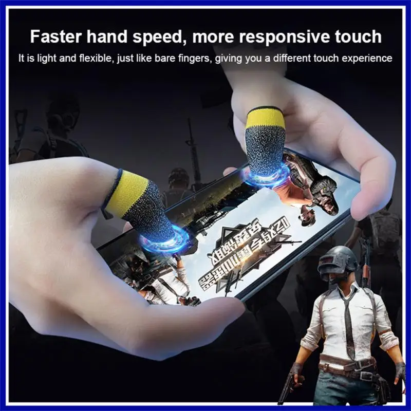 

Перчатки для сенсорных экранов, 1 пара, перчатки для пальцев и большого пальца с защитой от пота, игровые рукавицы для пальцев, дышащие перчатки для мобильных игр
