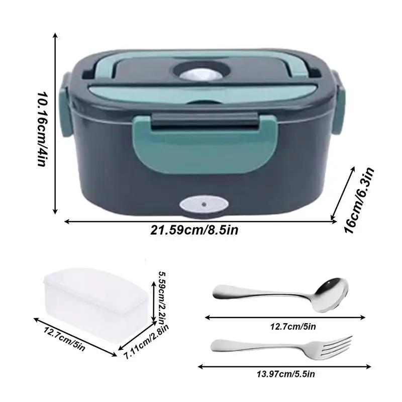 Car Heated Lunch Box 1.5L Portable Food Warmer Electric Lunch Box Food Heater Warmer Container Fast Heating