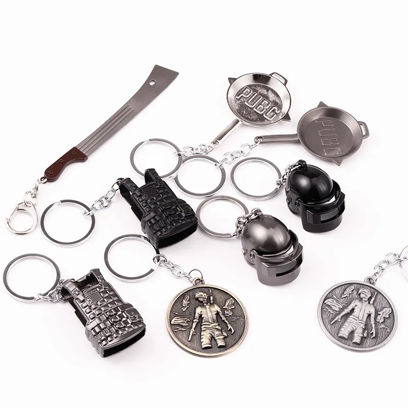 PUBG-Playerunknowns Battlegrounds Keychain, Armor Helmet, 98K